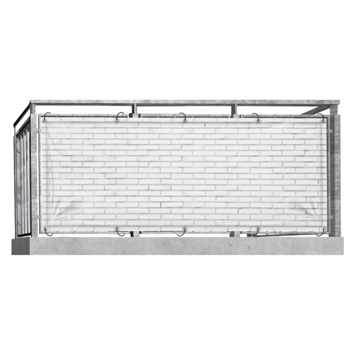 Steinwand (1630) - Balkonsichtschutz