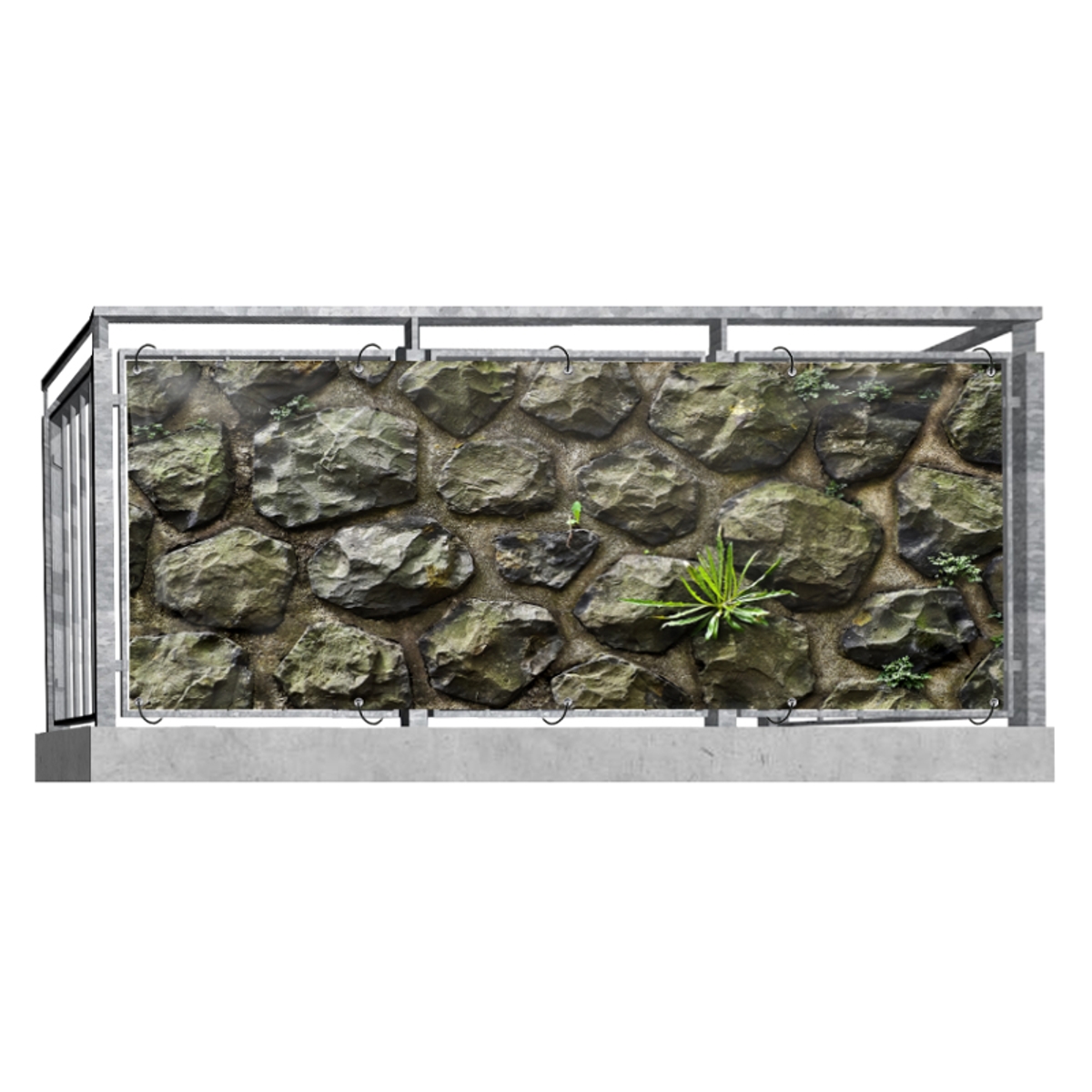 Steinwand (3127) - Balkonsichtschutz