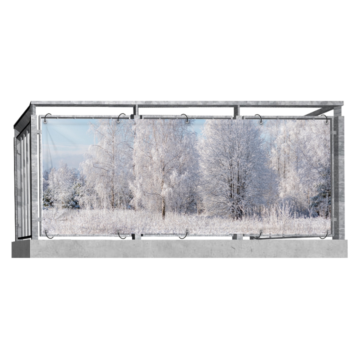 Winterlandschaft (4066) - Balkonsichtschutz