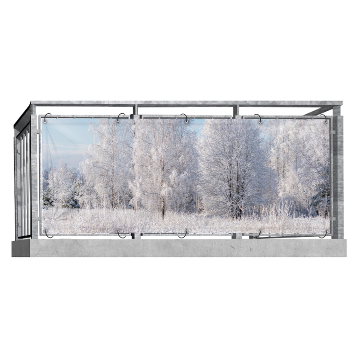 Winterlandschaft (4066) - Balkonsichtschutz