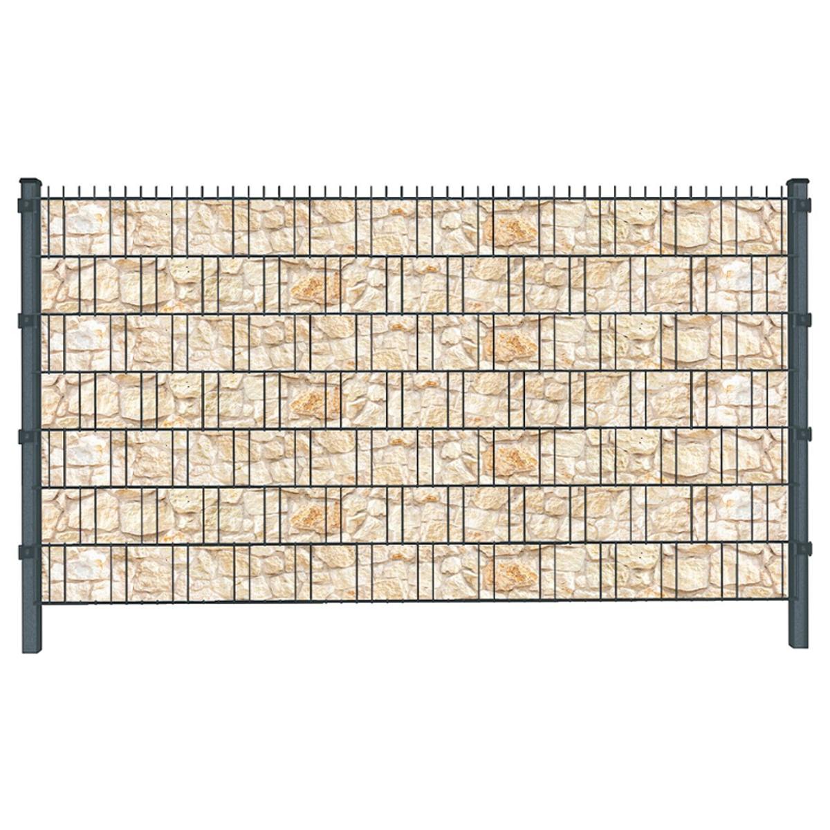 Natursteine (4439) - Sichtschutzstreifen inkl. Clips