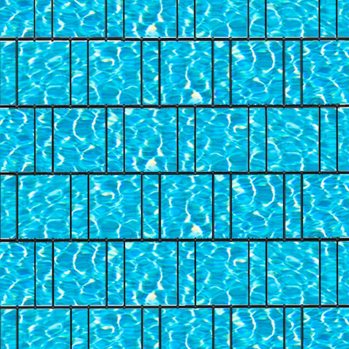 Wasser (4454) - Sichtschutzstreifen inkl. Clips