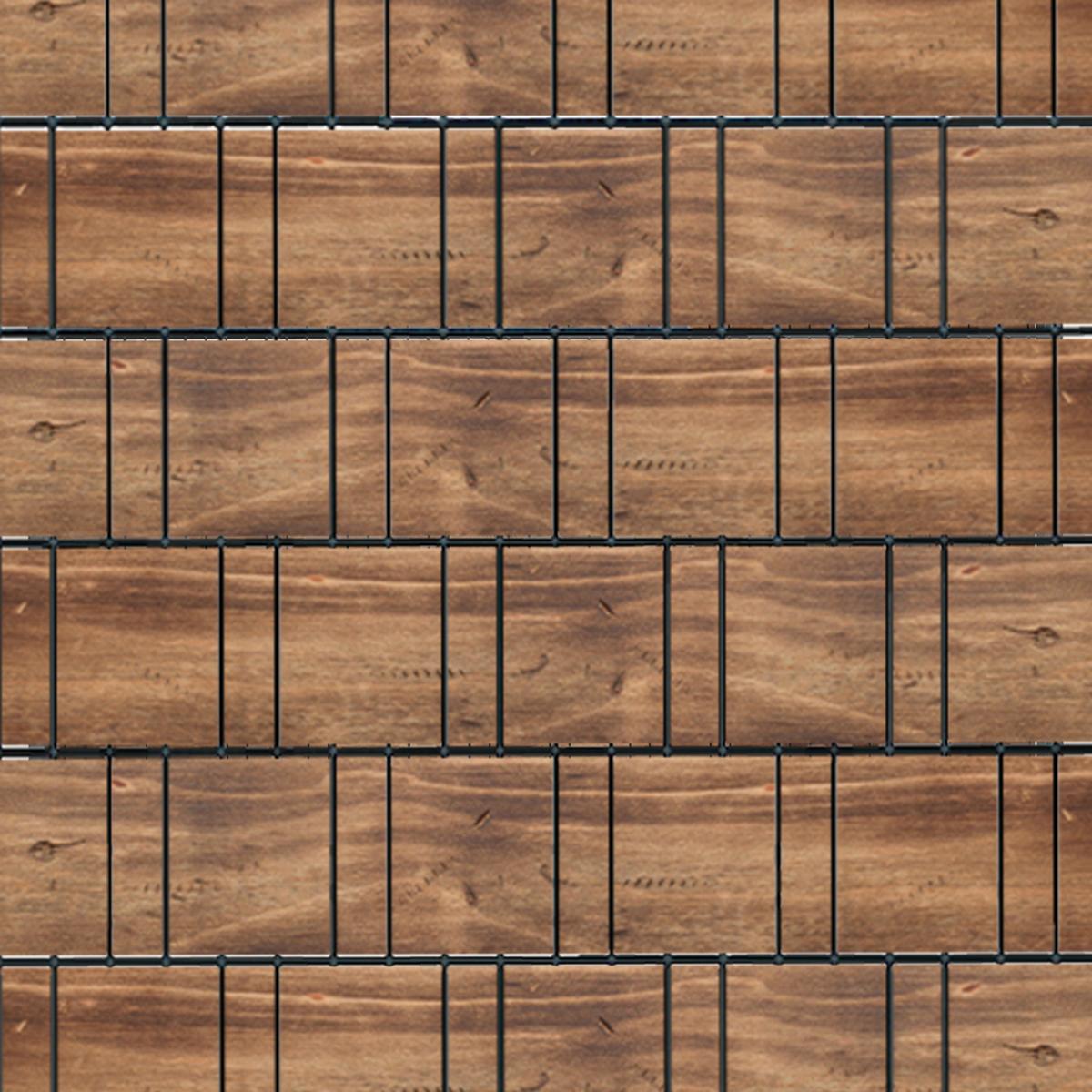 Holzwand (4445) - Sichtschutzstreifen inkl. Clips
