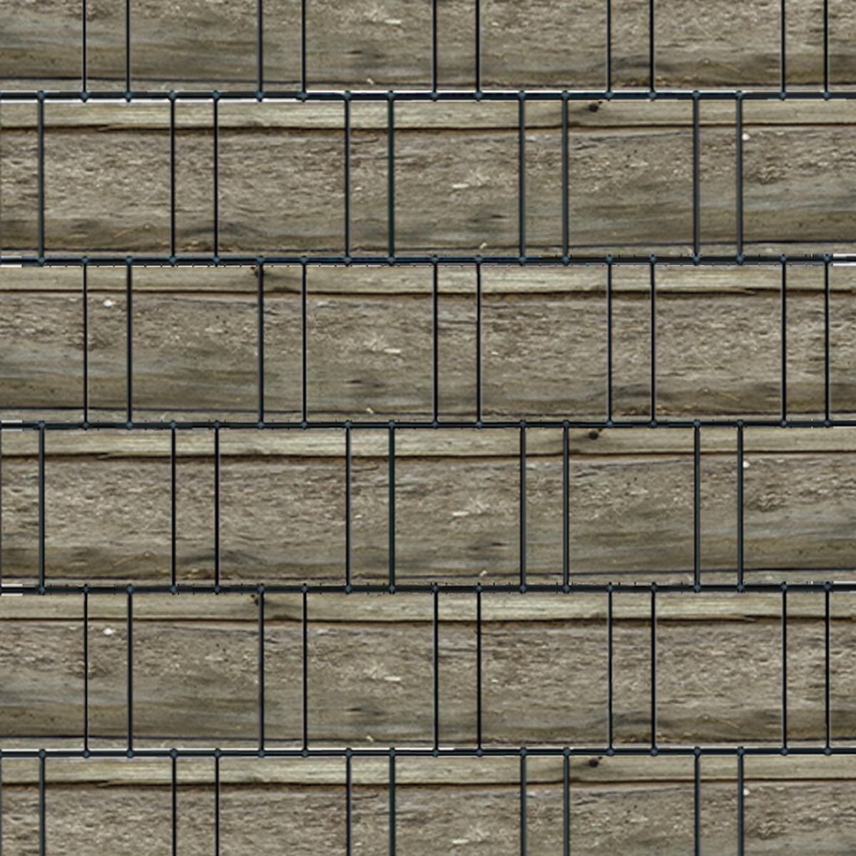 Holzwand (4444) - Sichtschutzstreifen inkl. Clips