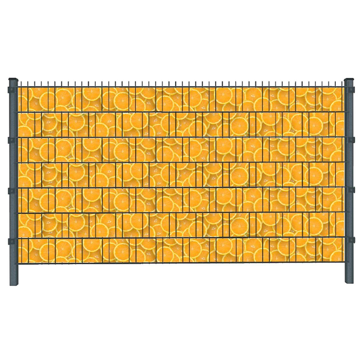 Orangen (4453) - Sichtschutzstreifen inkl. Clips