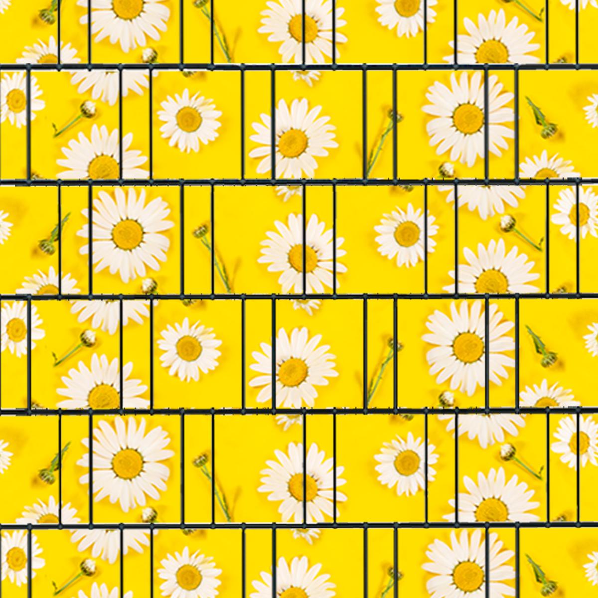 Blumen (4449) - Sichtschutzstreifen inkl. Clips