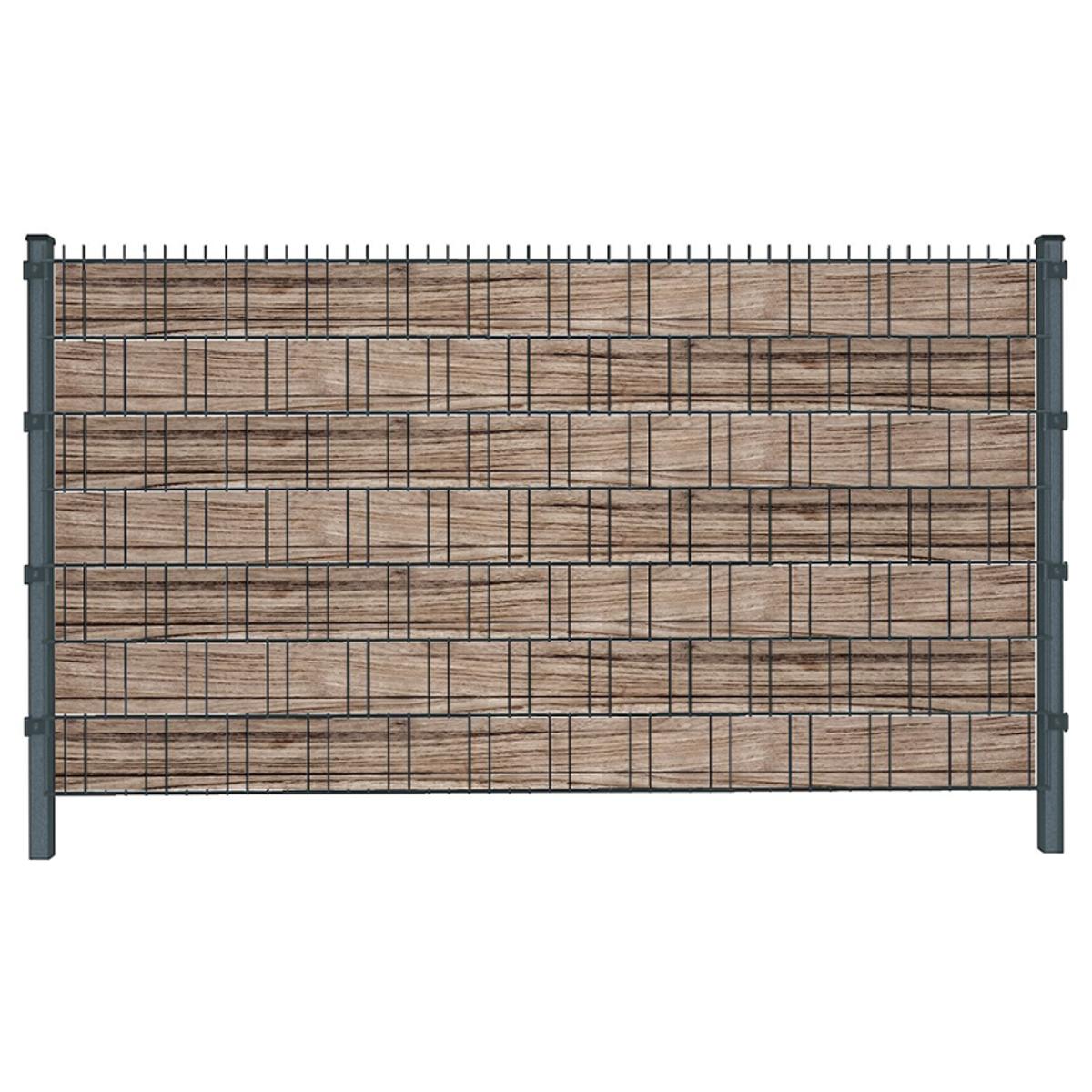 Holzwand (4442) - Sichtschutzstreifen inkl. Clips