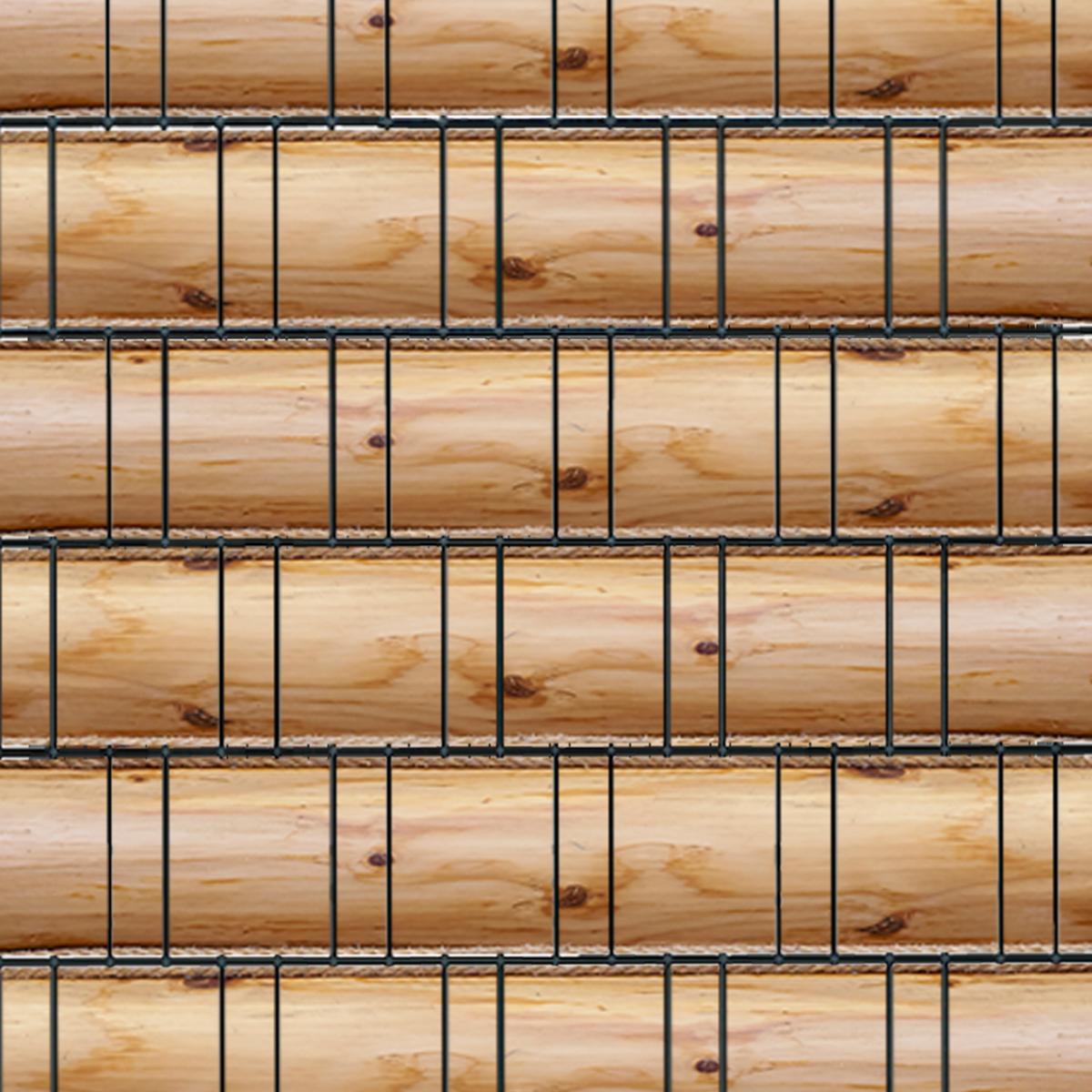 Holzbalken (4446) - Sichtschutzstreifen inkl. Clips