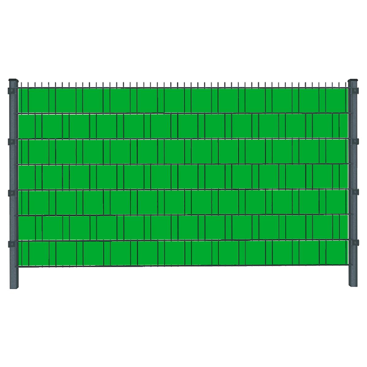 Classic Green, Grün (4462) - Sichtschutzstreifen inkl. Clips