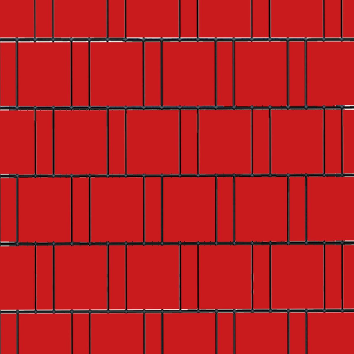 Fiery Red, Rot (4456) - Sichtschutzstreifen inkl. Clips