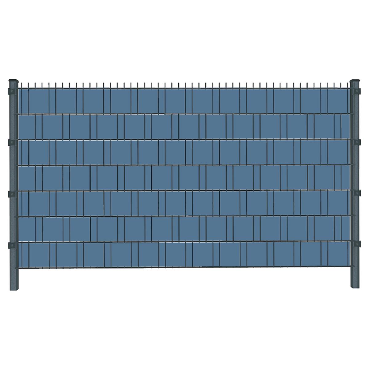 Blue Perennial, Blau (4464) - Sichtschutzstreifen inkl. Clips