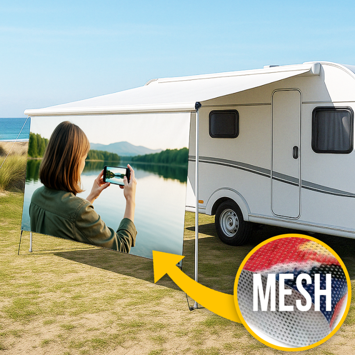 Camping-Markise selbst gestalten, Mesh
