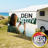 Camping-Markise selbst gestalten in Wunschgröße, Mesh