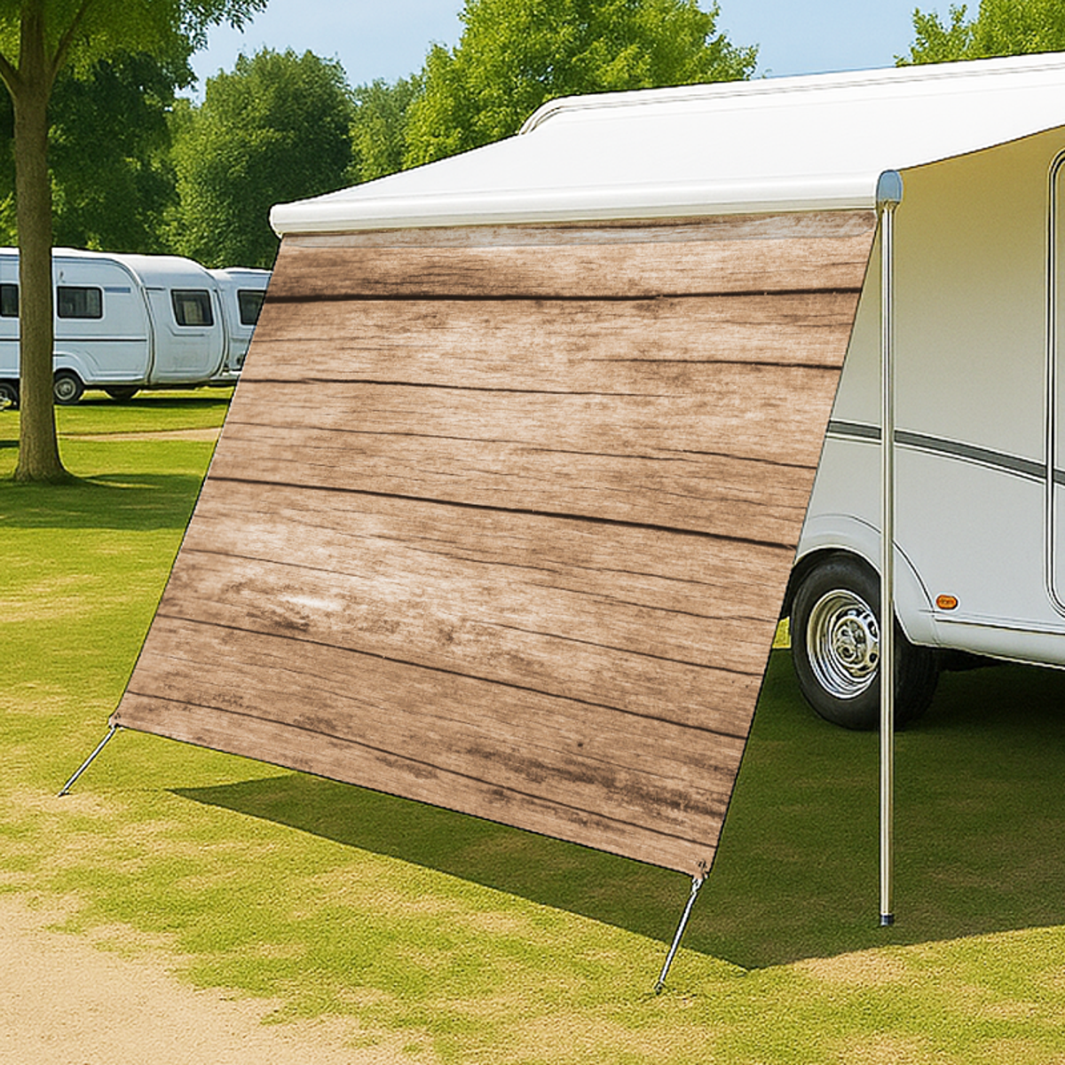 Holzwand (3157) - Camping-Markise, Sonnenblende