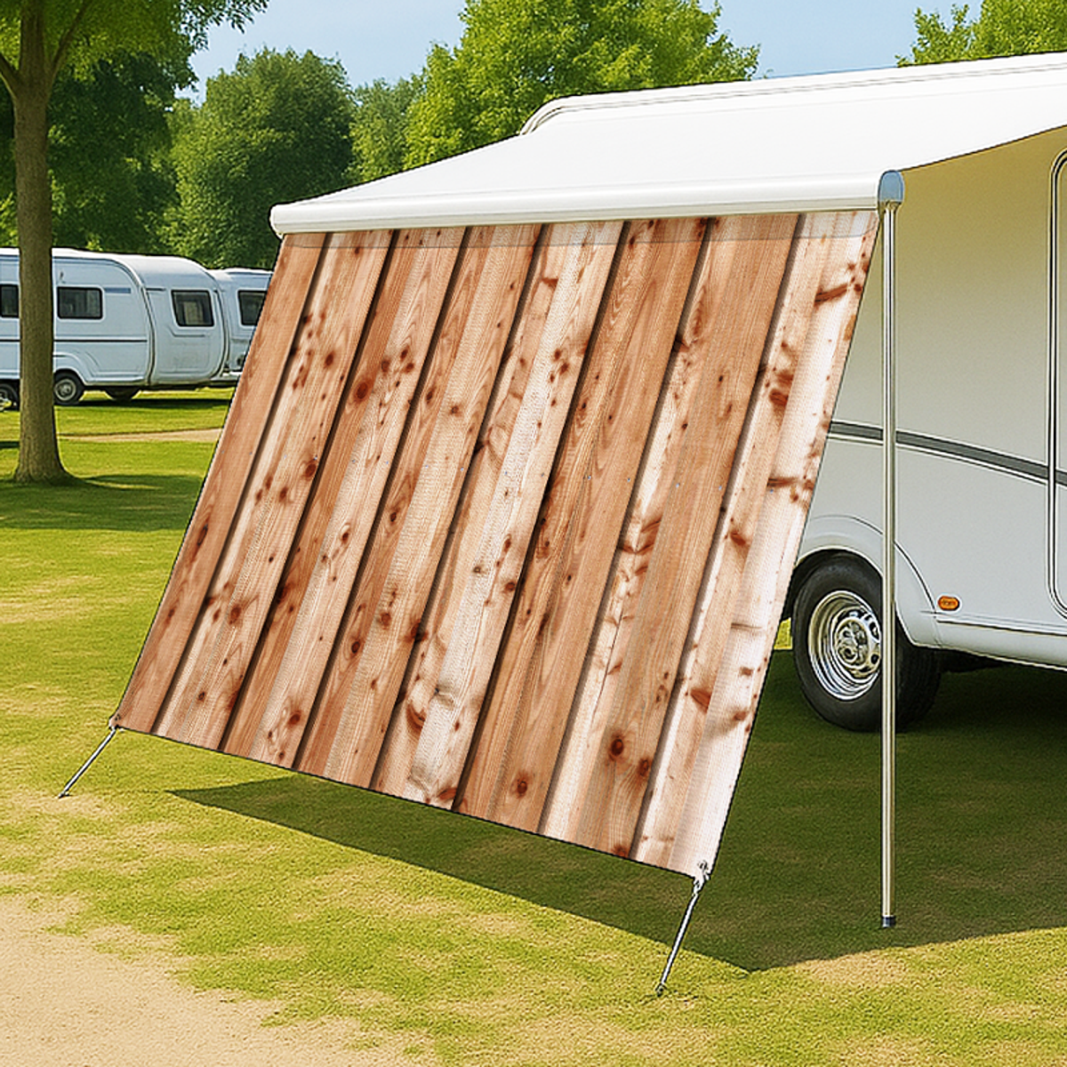 Holzwand (3154) - Camping-Markise, Sonnenblende
