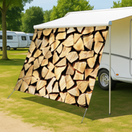 Holzstapel (3160) - Camping-Markise, Sonnenblende